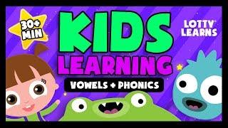 Kids Learning | Vowels | ABC Phonics | LOTTY LEARNS