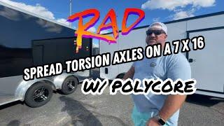 Have You Ever Seen Spread Torsion Axles on a 7x16 Polycore Trailer? | Renown Cargo Trailers