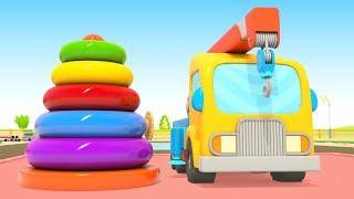 Autoscuola dei camion! Piccola gru supera le 3 prove! | Cartoni animati per bambini