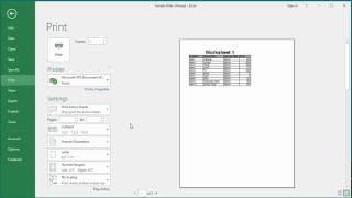 How to Print only Specific Worksheets of a Workbook in Excel 2016