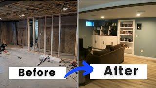 Complete Basement Renovation Time Lapse: 1 Year Remodel Start to Finish