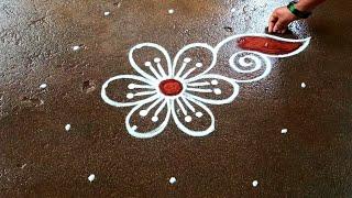 Panguni uthiram special simple sangu kolam| 5*3 ugadi muggulu|Begginners rangoli| Beautiful rangoli