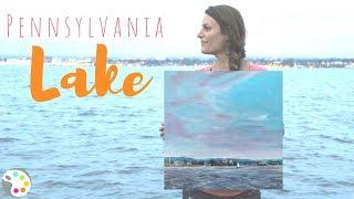 How To Paint a Lake with Stormy Sky | Acrylic Painting Tutorial