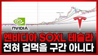 엔비디아 SOXL 테슬라 전혀 겁먹을 구간 아닙니다. 그 이유는...?