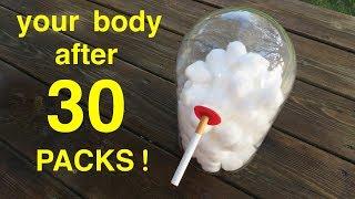 How Smoking 30 PACKS of Cigarettes Wrecks Your Lungs ● You Must See This !