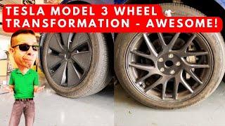 Tesla Model 3 Wheel Transformation - So Simple!