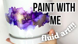 Alcohol Ink On Ceramics | Satisfying Abstract Fluid Art  #alcoholink #abstract #satisfying