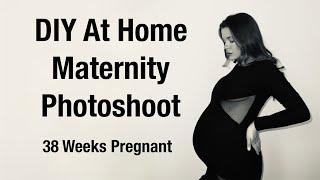 DIY At Home Maternity Photoshoot | Using an iPhone & Instax Square SQ6 | 38 Weeks Pregnant