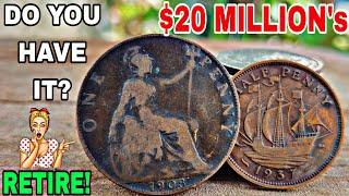 The Holy Grail British One Penny Half Penny Rare bad condition Coins Could be in Your Pocket Change!