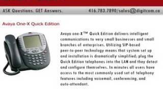 Avaya One-X Quick Edition, Digitcom.ca Telephone Systems VoI