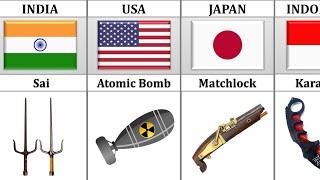 Weapons From Different Countries