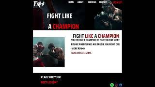 Fight Like a Champion front end website design  #website #IT tech official