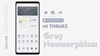 FREE THEME | GREY NEOMORPHISM LIGHTMODE ONLY FOR MIUI V12 V13