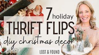 7 Easy Christmas Decor Thrift Flips | Christmas Decor with Items from Dollar Tree and Thrifted Finds