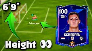 Tallest gk Scherpen's review in fc mobile || His reaction 