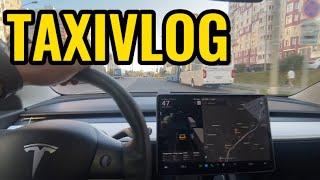 TAXIVLOG /РАБОТА ТАКСИСТА В МОСКВЕ/СМЕНА/TESLA и Алекс/ПРОБЛЕМЫ