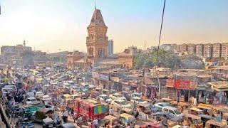 Karachi city Saddar Bazar Waking Tour Pakistan  4K/2024