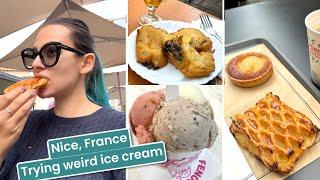  Trying Weird Ice cream Flavors in Nice, France