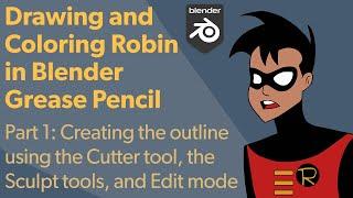 Drawing and Coloring Comic Book Art in Grease Pencil Part 1 - Blender Tutorial for Beginners