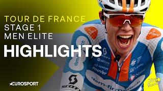 Record elevation & BRUTAL Italian heat | Tour de France Stage 1 Race Highlights | Eurosport Cycling