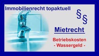 Betriebskosten - Wasserkosten richtig berechnen | Tutorial