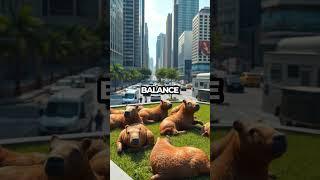 Capybaras in São Paulo: Nature's Resilience in Urban Chaos! #Shorts