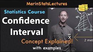 Confidence Interval Concept Explained  | Statistics Tutorial #7 | MarinStatsLectures