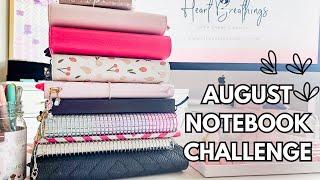 AUGUST NOTEBOOK CHALLENGE B6 Stalogy, Cloth & Paper, B6 Rings, Mini Happy Planner, and More