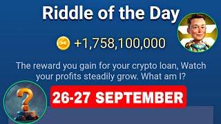 Riddle Of The Day X Empire 26 September | X Empire Riddle Of The Day | Riddle Of The Day Musk Empire