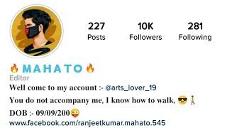 10K Follower's Special Video || Instagram 10K Follower's Complete || Thanks All of you