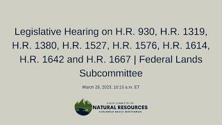 Legislative Hearing | Federal Lands Subcommittee