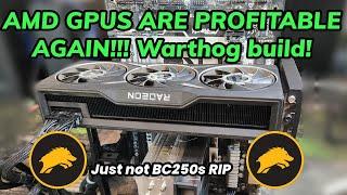 AMD GPUS ARE PROFITABLE AGAIN!! (just not BC250s) WARTHOG RIG BUILD AND PROFITABILITY NUMBERS!