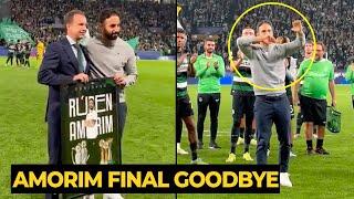 Ruben Amorim looks crying as he says goodbye after Sporting 4-1 win against Man City | Man Utd News