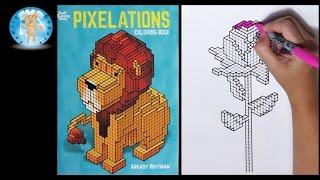 Pixelations by Arkady Roytman Pixels Coloring Book Rose - Family Toy Report