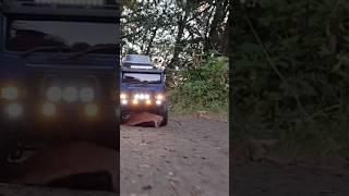 HOBBY PLUS CR18 P ARTKOS SHOWING OFF ITS LIGHTS WHILE HAULING ON THE TRAIL WITH THE FMS  HUMMER EV !