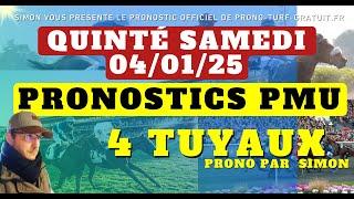 Pronostic Quinté du Samedi 04/01/2025 : Pronostics PMU, 4 Tuyaux, Bases Solides et Tocard du jour