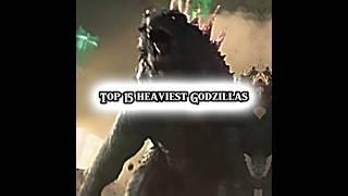 Top 15 heaviest Godzilla Kaiju #godzilla #edit #godzillaxkongthenewempire