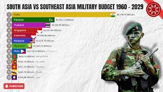 South Asia vs Southeast Asia Military Budget 1960 to 2023