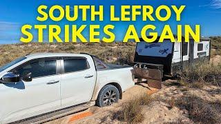 Bogged Getting Into Camp… But Worth It | Caravan Camping at South Lefroy, Ningaloo