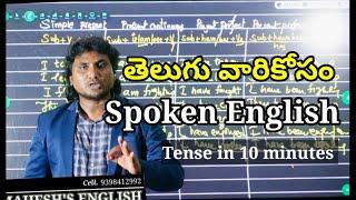 All Present Tenses-Explanation in 10 minutes// తెలుగు లో// Spoken English