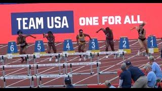 Masai Russell / WORLD LEAD & TRIALS RECORDS 2024 OLYMPIC TRIALS  100m Hurdles Final