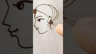 #priya105510 #priyamehandiart dulhan side face making mehandi, very easy mehandi training,