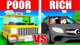 Mikey POOR Taxi vs JJ RICH Taxi in Minecraft Challange - Maizen