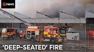 Christchurch blaze hospitalises firefighter, sparks warning for residents | 1News on TVNZ+