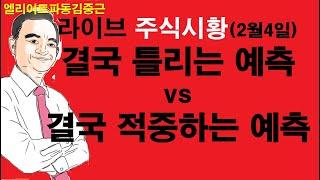 엘리어트파동김중근의  주식시장 라이브(2월4일) 명절 잘 보내셨나요? 결국 적중하는 예측이 옳은가 아니면 결국 틀리는 예측이 옳은가?