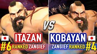 SF6  ITAZAN (#6 Ranked Zangief) vs KOBAYAN (#4 Ranked Zangief) & NARUO (#2 Ranked Terry) 