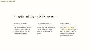 Introduction to PR Newswire