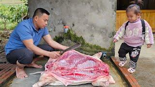 How to process pork sale at market - Cooking,Daily life on the farm/XuanTruong.