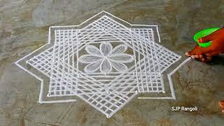 Puratasi madham Rangoli  simple padi kolam  Friday muggulu