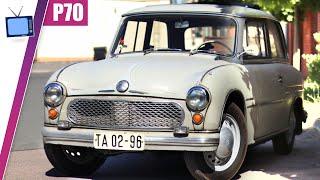 IFA AWZ / Sachsenring P70, the Trabant predecessor. Presented in an interview, driven & watched